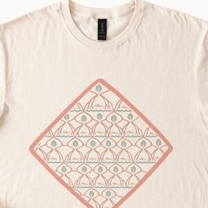 Roots Run The Keys Boho Tee Teal Green Vintage Style